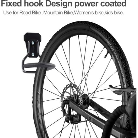 Set di 2 ganci verticali per biciclette, adatti a portabiciclette, scaffalature domestiche resistenti, appendiabiti a parete, portabiciclette a parete, portabiciclette da garage.