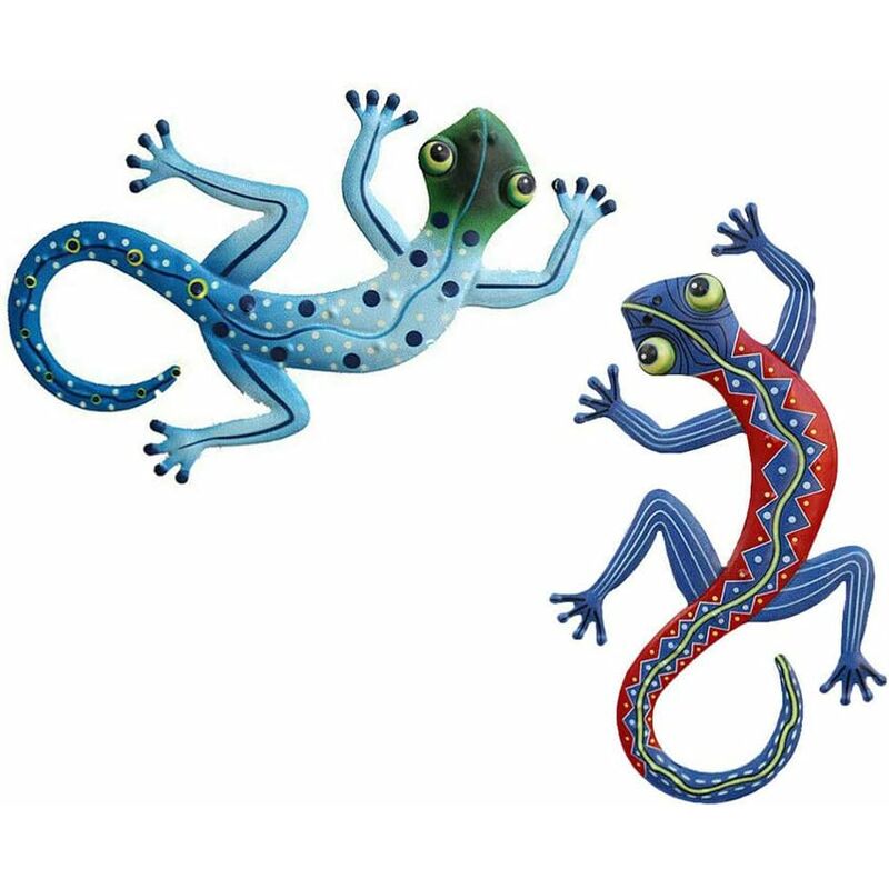 Set di 2 Gecko in metallo - decorazione della