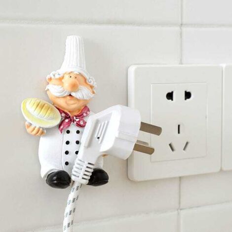 Set di 2 graziosi ganci per prese di corrente, organizer decorativo da parete per casa, cucina, giardino e garage