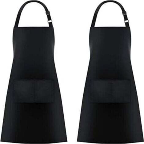 Set di 2 grembiuli da cucina con 2 tasche per uomo e donna