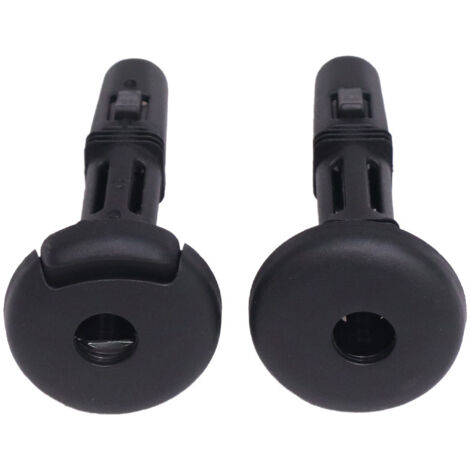 Set di 2 guide di inserimento in plastica nera per poggiatesta seggiolini auto, tubi di fissaggio compatibili, sistema di bloccaggio, accessori interni per seggiolini auto