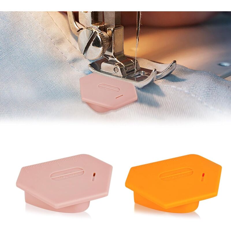 Set di 2 guide magnetiche per cucire - Accessorio universale per macchine da cucire con scala - Orlo poligonale multifunzionale - Per principianti