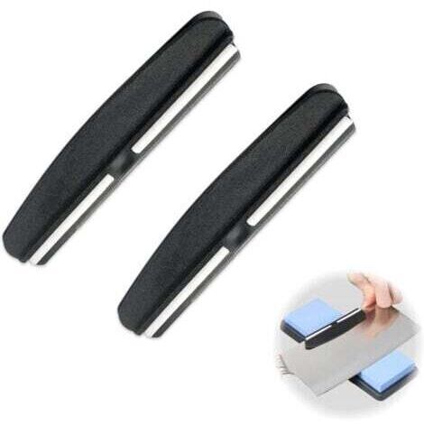 Set di 2 guide per affilare i coltelli - Supporto angolare manuale in plastica ABS ad alta densità, design resistente e leggero, ideale per principianti.