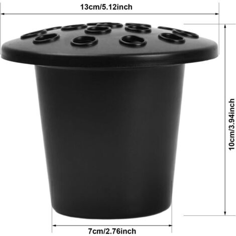 Set di 2 inserti in plastica nera per vasi funerari, vasi da fiori per tombe, inserti per vasi da fiori funebri, portafiori per cimitero, tomba (13 x 10 cm)