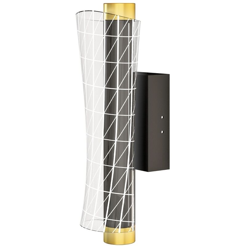 Set di 2 lampade da parete, lampada da interni a LED, design a griglia, dimmerabile, lampada da comodino e da corridoio per soggiorno e camera da