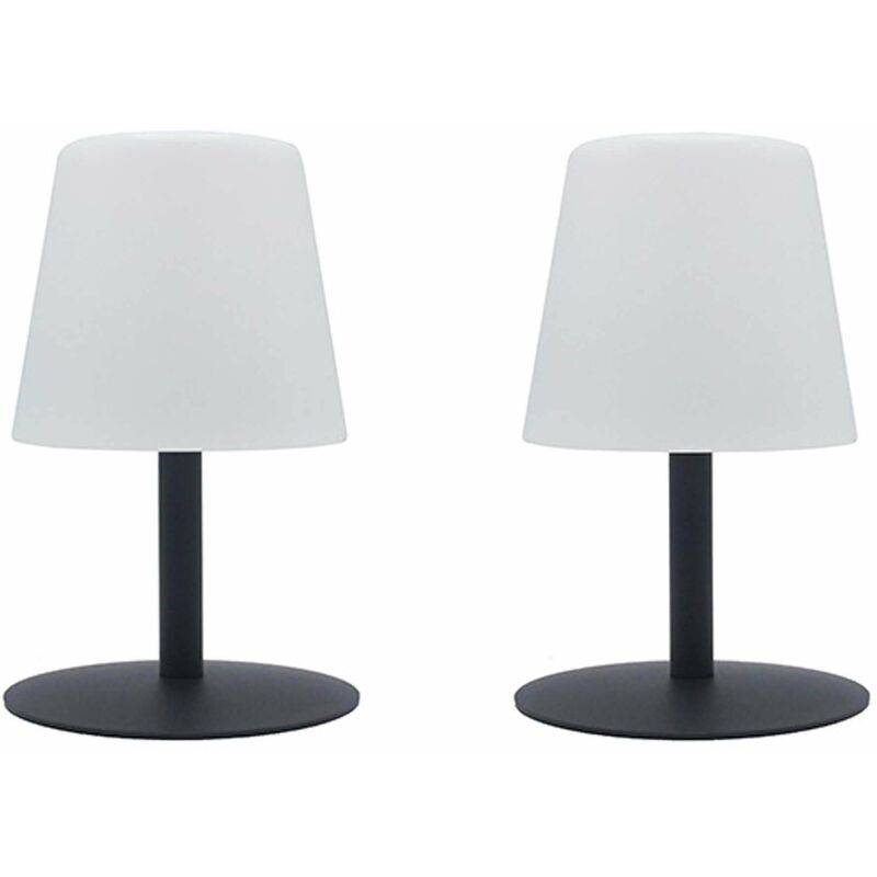 Set di 2 lampade da tavolo a LED senza fili H25CM STANDY MINI ROCK