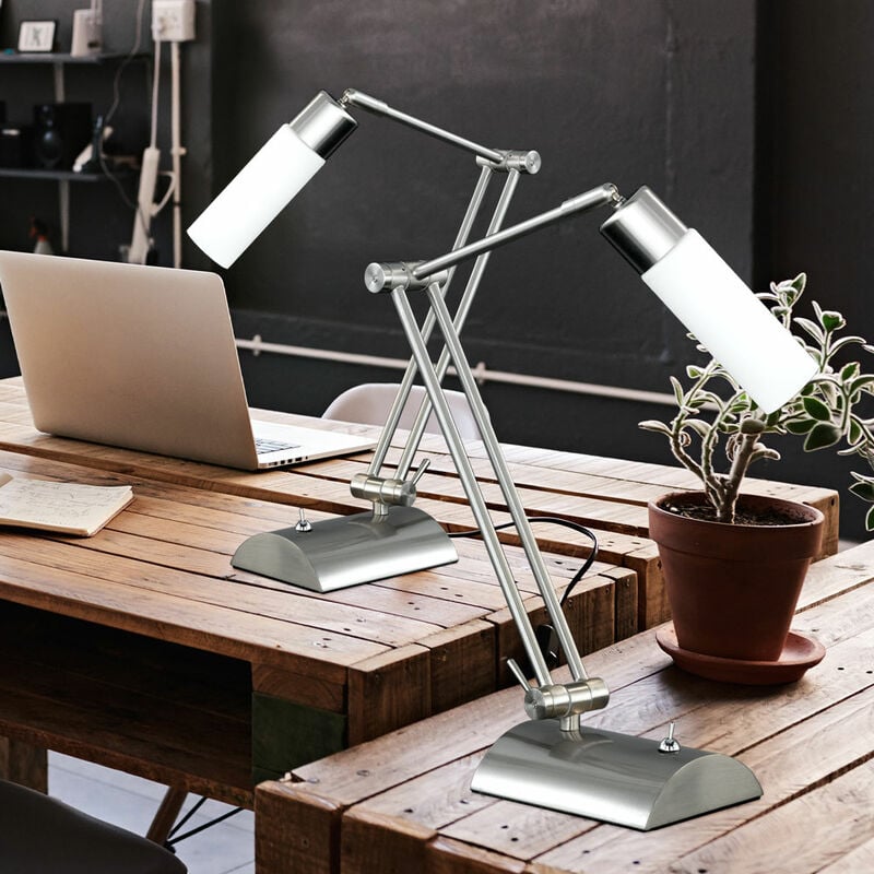 Image of Set di 2 lampade da tavolo lampada da tavolo interruttore scrivania da ufficio mobile Wofi katar