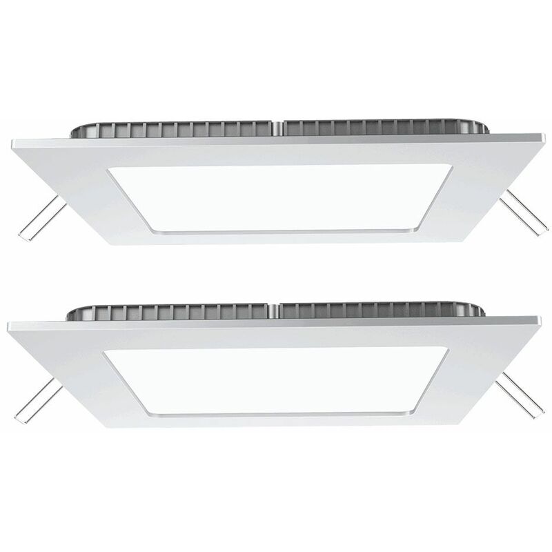 Image of Set di 2 faretti da incasso a soffitto a led, faretti da parete a griglia, illuminazione diurna per sala da pranzo
