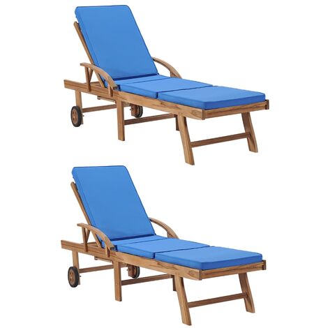 Poltrona sedia sdraio in legno con cuscino