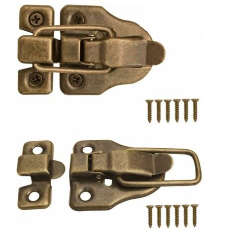 Set di 2 lucchetti per valigie in ottone dal design vintage con guarnizioni metalliche e viti.