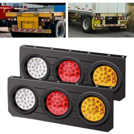 Set di 2 luci a LED per rimorchi con staffa in ferro, luci a LED per rimorchi, adatte per camper/camion/roulotte/auto