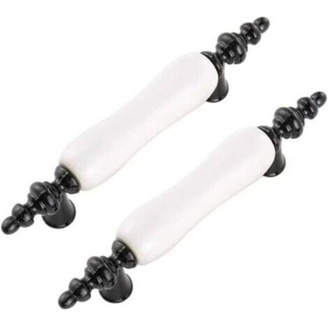 Set di 2 maniglie in ceramica in stile moderno con viti per ante di mobili, credenze e cassetti.