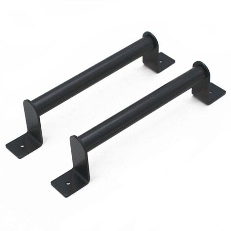 Set di 2 maniglie nere per porte, per cancelli in legno, casette da giardino, ante di armadi, con viti