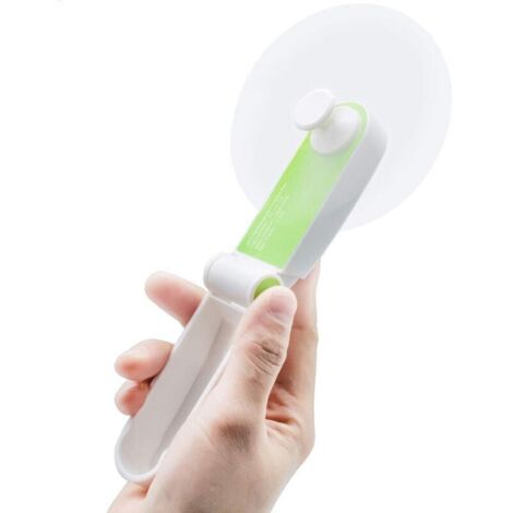 Set di 2 mini ventilatori, portatili, pieghevoli, ricaricabili tramite USB, leggeri e maneggevoli, per casa, ufficio e viaggi