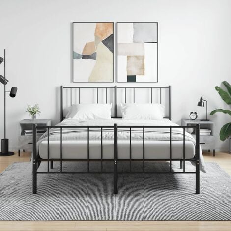 KALISSE Set di 2 Mobili camera da letto elegante - Comodini Grigio Cemento 40x35x47,5 cm in Legno Multistrato,per camera da letto HOME IT2087