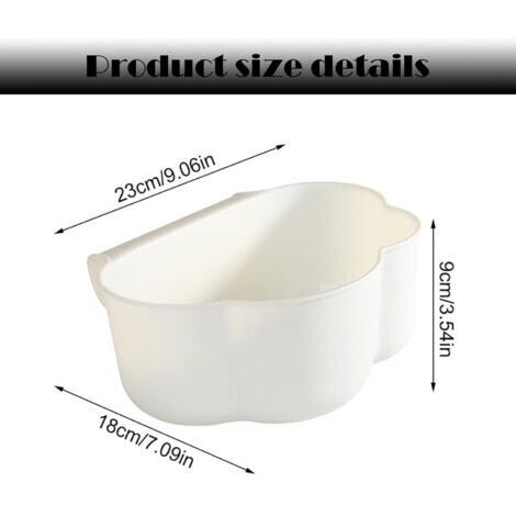 Set di 2 organizer da tavolo in ABS - Per mobili da cucina - Pattumiera sospesa - Organizer da tavolo - Cestino per la raccolta dei rifiuti da cucina (bianco)