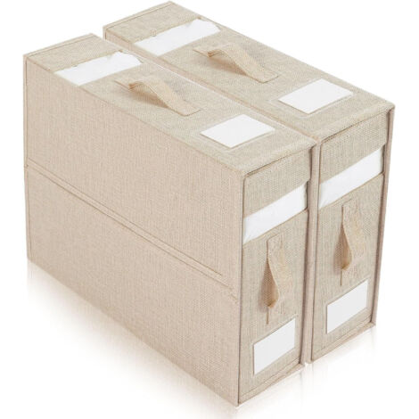 Set di 2 organizer per lenzuola fino al formato King size, organizer pieghevole per armadio della biancheria