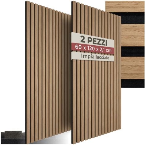 TECTAKE 4 pannelli fonoassorbenti legno chiaro
