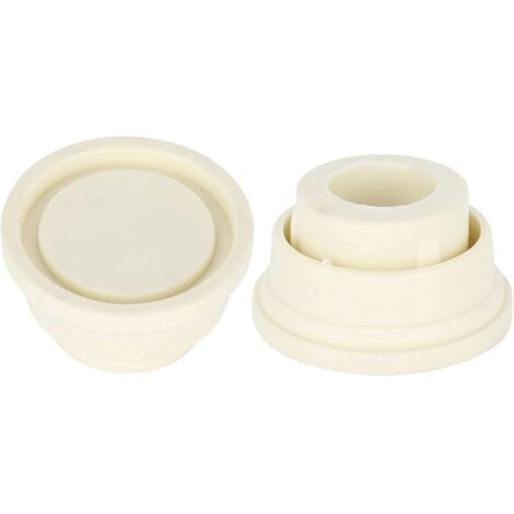 Set di 2 paracolpi in gomma bianca per scaletta da piscina, ideali per piscine interrate.