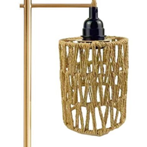 Set di 2 paralumi da soffitto in rattan, paralumi in vimini, paralumi sospesi in rattan intrecciato in stile bohémien, paralumi da soffitto vintage, paralumi sospesi, decorazione per lampade