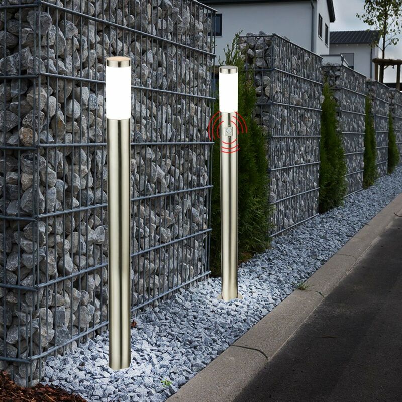 Set di 2 lampade da terra a led, rilevatori di