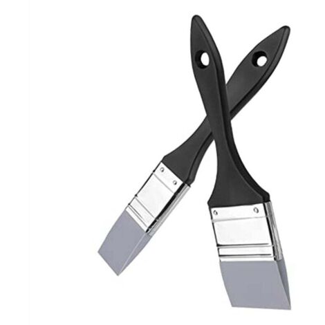Set di 2 pennelli piatti in silicone, pennelli larghi e stretti in silicone per l'arte, set di colori acrilici solidi