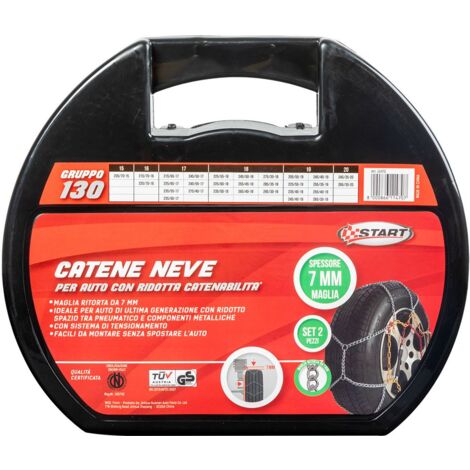Set di 2 pezzi catene da neve - 7 millimetri gruppo 130