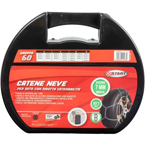 Set di 2 pezzi catene da neve - 7 millimetri gruppo 60