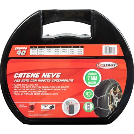 Set di 2 pezzi catene da neve - 7 millimetri gruppo 90