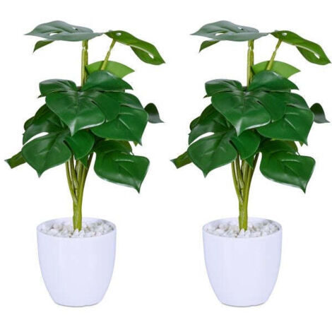 Set di 2 piante artificiali monstera