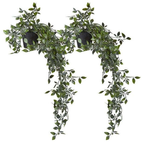 Set di 2 piante artificiali pendenti