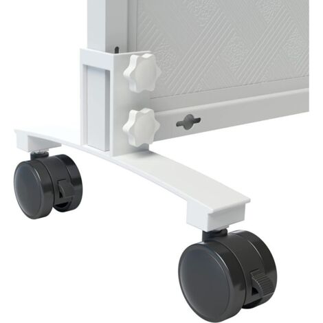 Set di 2 piedini in alluminio per radiatori a infrarossi – Supporto regolabile con ruote – Dimensioni 20x8,5 cm – Utilizzo mobile in casa o in ufficio