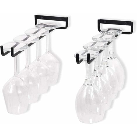 Set di 2 portabicchieri da appendere per bicchieri da vino, bicchieri da birra - 30 cm