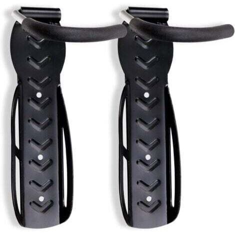 Set di 2 portabiciclette neri - Supporti per biciclette, supporti a parete - Per 2 biciclette