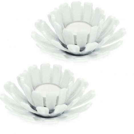 set di 2 portacandele a forma di fiore