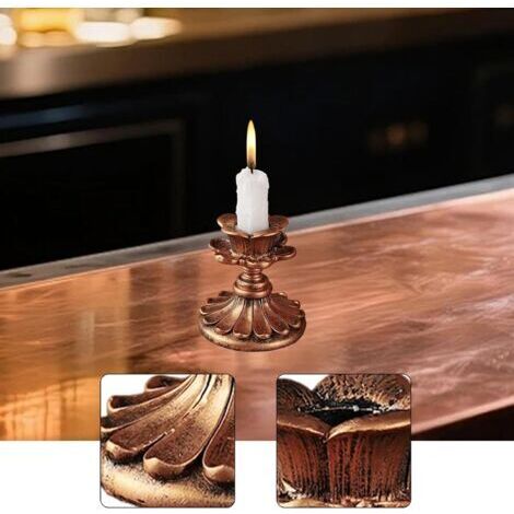 Set di 2 portacandele vintage per candele natalizie, ideali per la decorazione della casa.