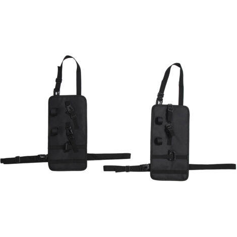 Set di 2 portacanne da pesca per auto, realizzati in tessuto Oxford, con cinghia regolabile, per sedile posteriore, compatibili con auto, furgoni e minivan.