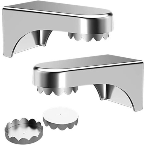 Set di 2 portasapone magnetici da parete (argento) per bagno, non necessitano di foratura, adatti a specchi, piastrelle, vetro e altre superfici lisce.