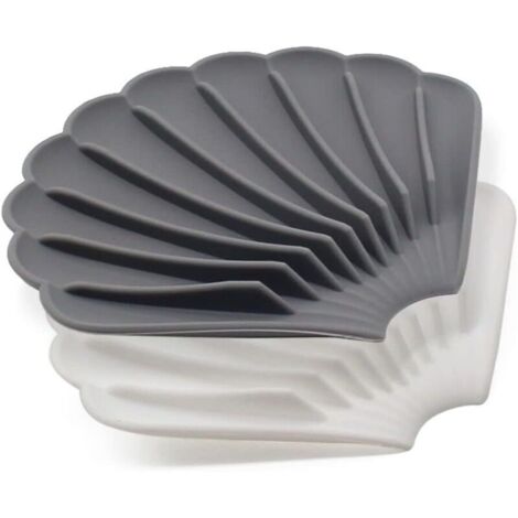 Set di 2 portasapone, portasapone con scarico, portasapone per doccia, spessi, antiscivolo, pieghevoli per lavandino, doccia, bagno, cucina