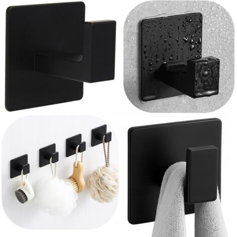 Set di 2 portasciugamani da bagno, ganci portasciugamani da parete per il bagno