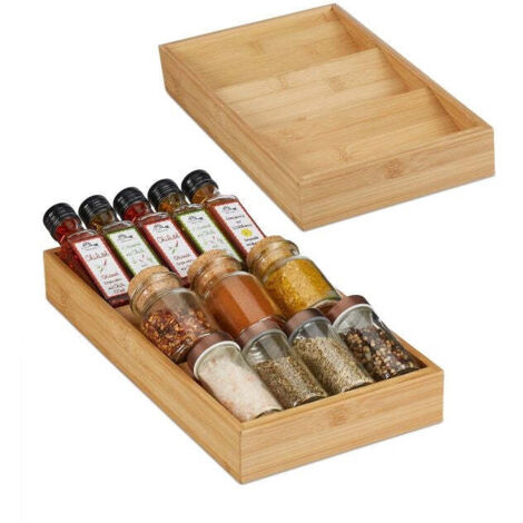 Set di 2 portaspezie in bambu per cassetti 8831