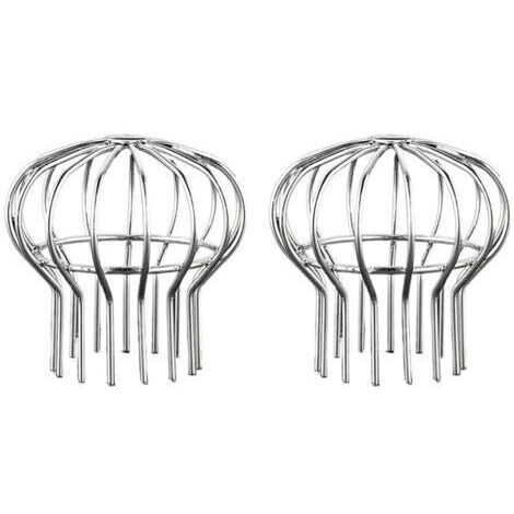 Set di 2 protezioni per grondaie in acciaio inox, per proteggere da foglie, muschio, fango e detriti (adatte per fori con diametro di 110 mm).