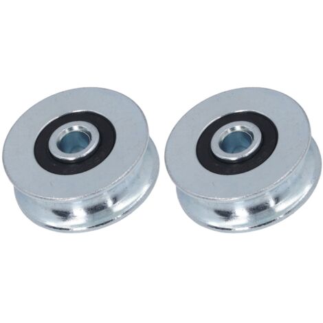 Set di 2 pulegge da 40 mm con asse da 8 mm - Cuscinetto in lega di acciaio per fai da te e meccanismi