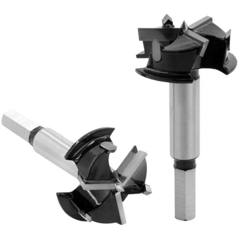 Set di 2 punte da trapano migliorate, maggiore durata, utensile per la lavorazione del legno, punte per punzonatura in carburo cementato da 35 mm