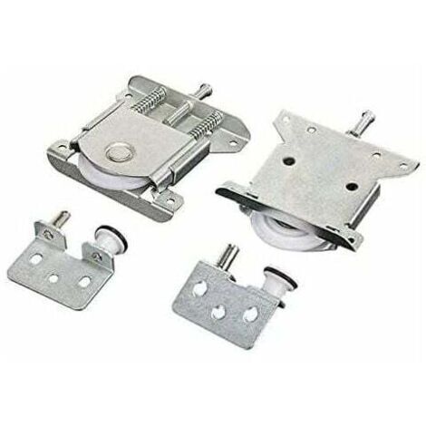 Set di 2 rulli per ante scorrevoli di armadio, ricambi per ante scorrevoli di armadio, ruote, rulli, guide di scorrimento, con una capacità di carico di 30 kg.