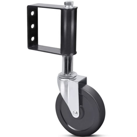Set di 2 rulli per cancello a molla in gomma resistente all'invecchiamento con piastra di montaggio universale, capacità 100 kg, 100 mm NPTERBL