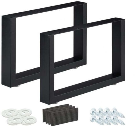 set di 2 runner da tavolo neri