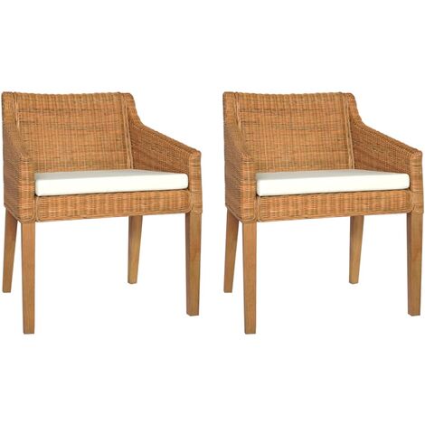 Sedie in rattan naturale set di 2 MALACCA - Miliboo