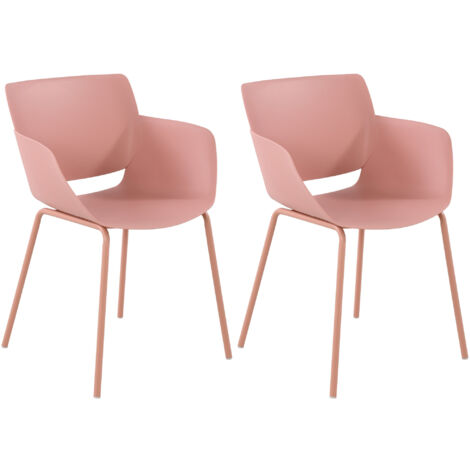 Set di 2 sedie Alpena rosa