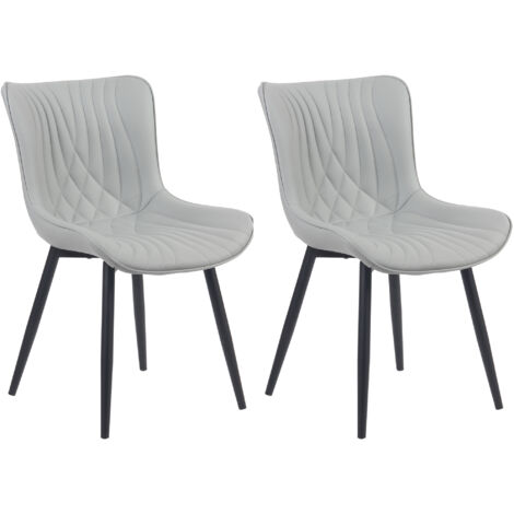 Set di 2 sedie Brady grigio Finta pelle